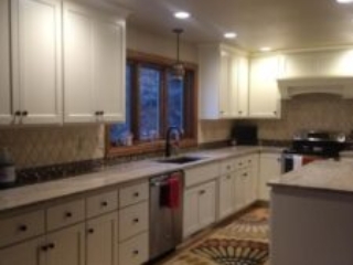 Kitchen with White Cabinets