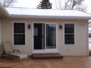 back patio and sliding door