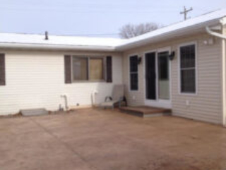 back patio and sliding door